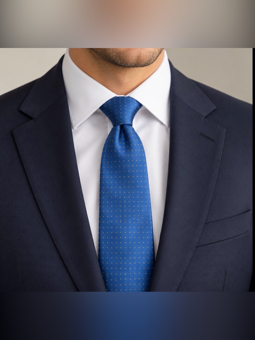 Blue White Microdot 100% Silk Neck Tie PINK THOMAS PINK office business formal